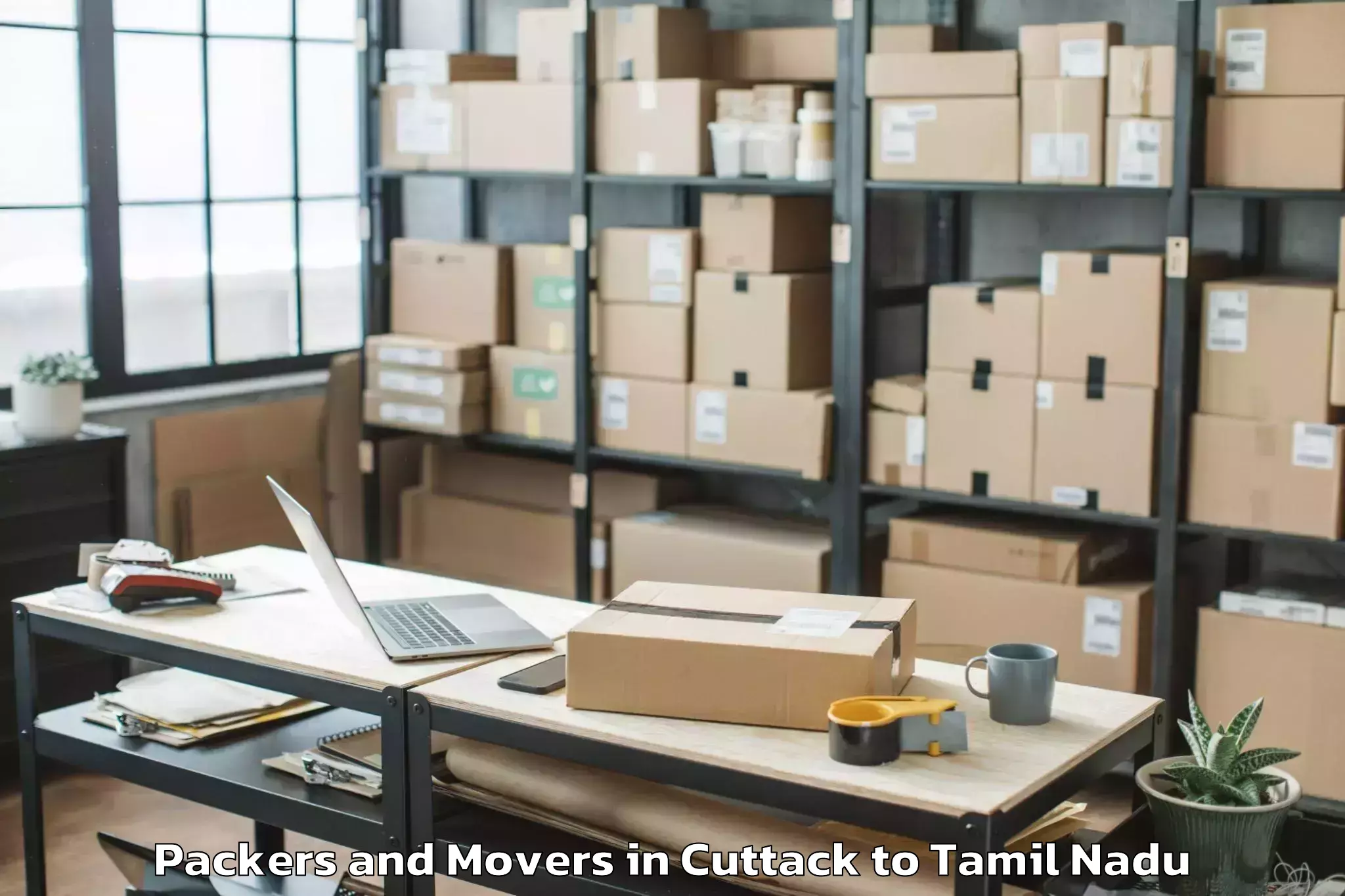 Professional Cuttack to Vskvalasai Dindigul Dist Packers And Movers